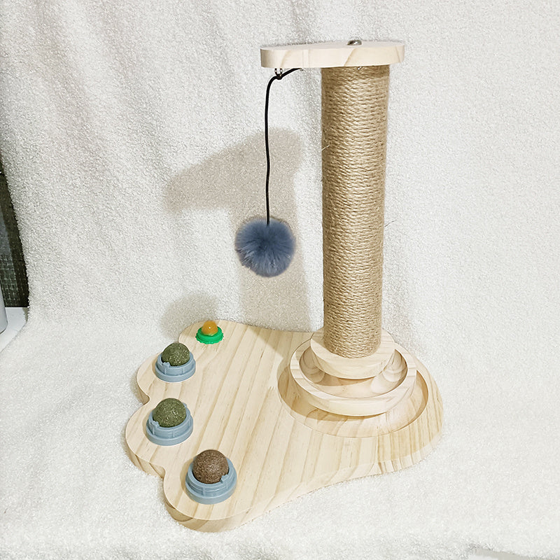Wooden Cat Turntable Toy - Fionity Pet Supplies