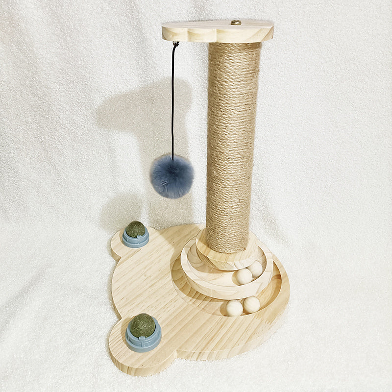 Wooden Cat Turntable Toy - Fionity Pet Supplies