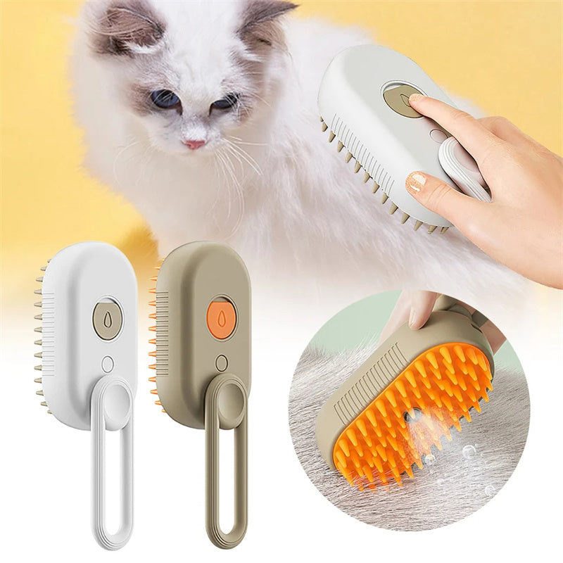 ✨ Cat and Dog Steam Brush™ – 3-in-1 Electric Spray Pet Brush - Fionity Pet Supplies