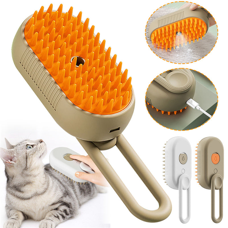 ✨ Cat and Dog Steam Brush™ – 3-in-1 Electric Spray Pet Brush - Fionity Pet Supplies