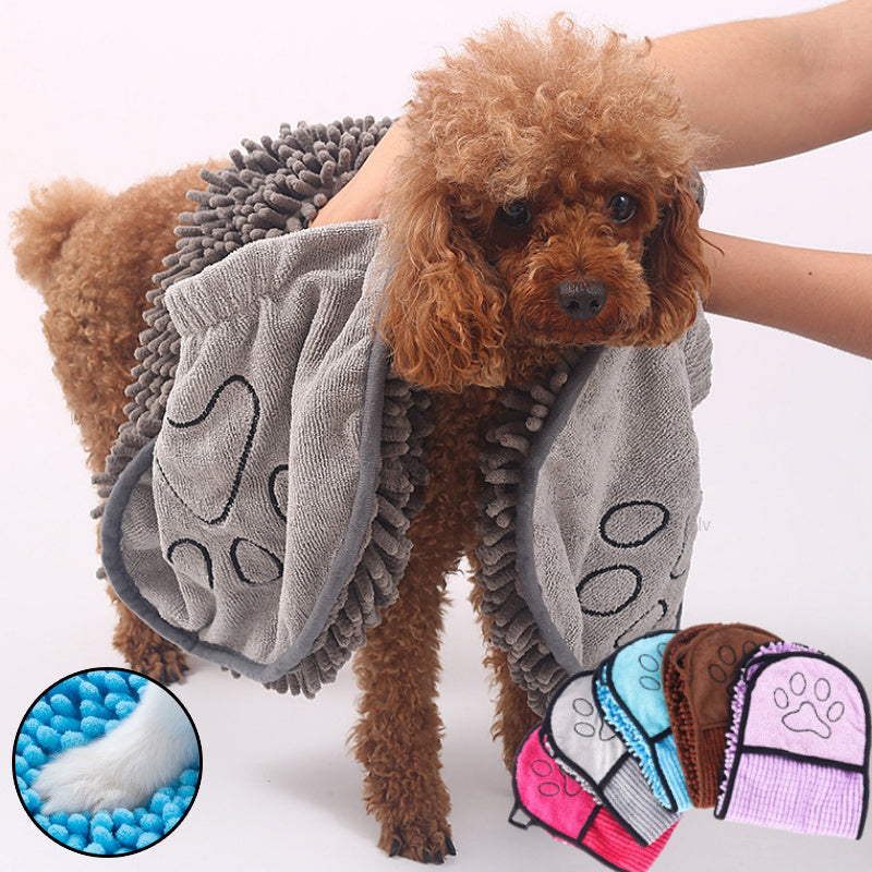 Super Absorbent Pet Bath Towel – Quick Drying & Ultra Soft! - Fionity Pet Supplies