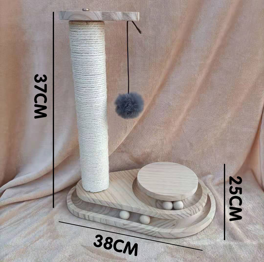 Wooden Cat Turntable Toy - Fionity Pet Supplies