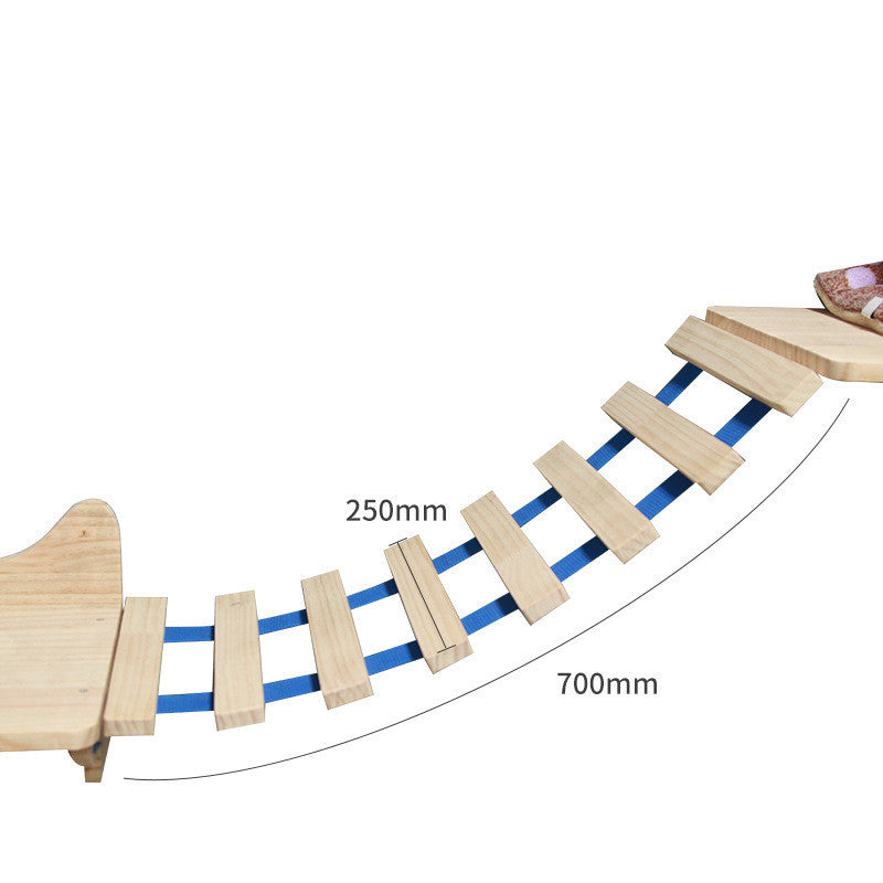 Wall-Mounted Cat Climbing Frame – Solid Wood Playground for Curious Cats - Fionity Pet Supplies