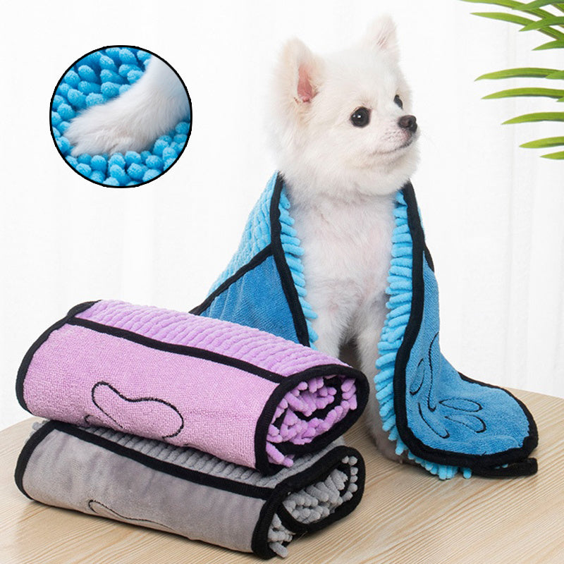 Super Absorbent Pet Bath Towel – Quick Drying & Ultra Soft! - Fionity Pet Supplies
